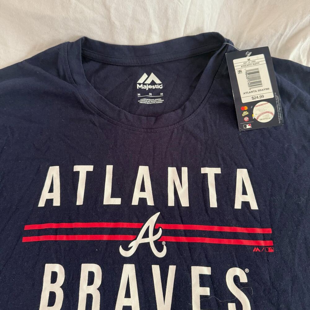 NWT new Majestic Atlanta Braves tshirt size medium - Picture 3 of 3